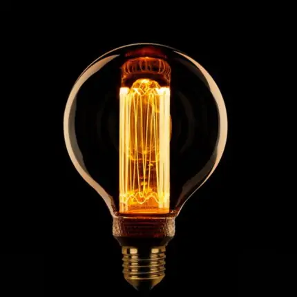 LED Lamp E27 Globe 80mm goud-dimbaar 3.5W-1800K