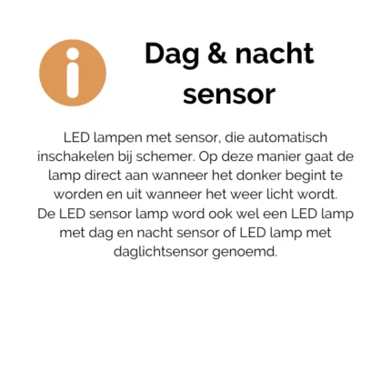 Wauw verlichting info dag en nacht sensor