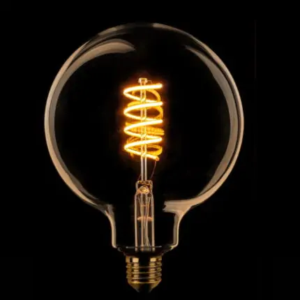 LED Lamp E27 Globe 125mm goud-scene switch 7W-2200K