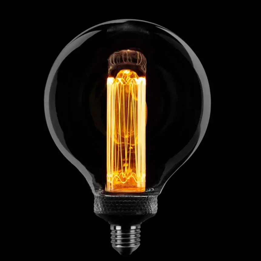 LED Lamp E27 Globe 125mm smoke - scene switch 5W-1800K