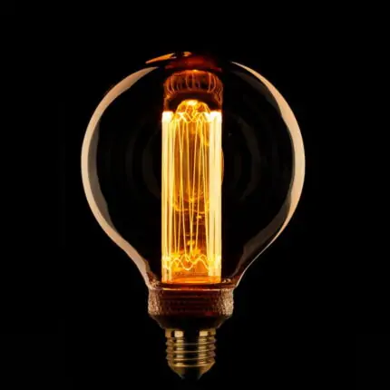 LED Lamp E27 Globe 95mm goud - scene switch 5W-1800K