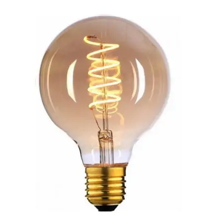 LED Lamp E27 Globe 125mm goud-dimbaar 9W-2200K