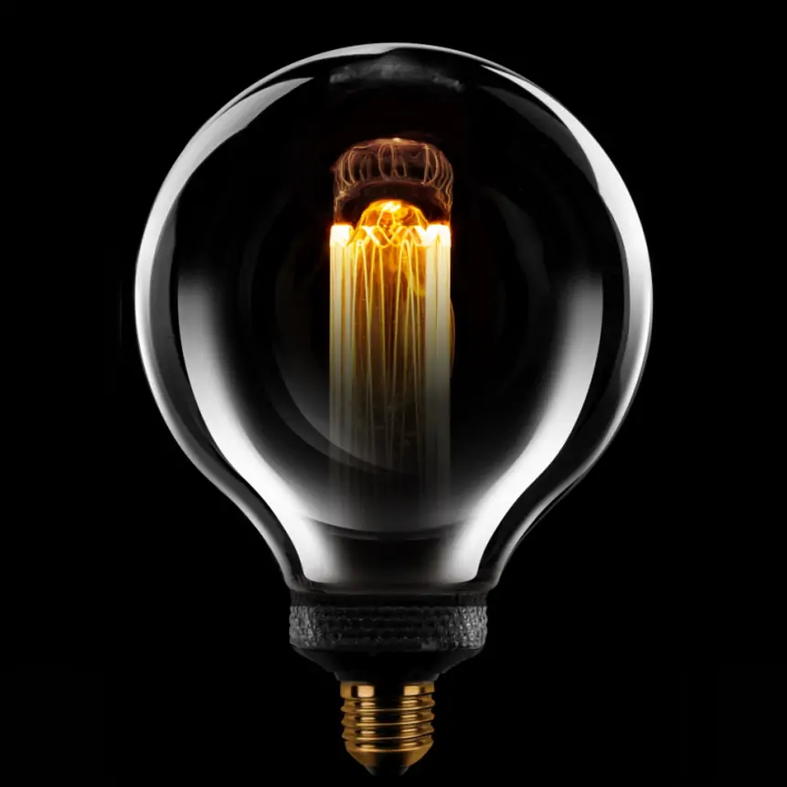 LED Lamp E27 Globe 125mm half smoke-scene switch 5W-1800K