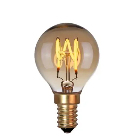 LED Lamp E14 Kogel goud-scene switch 4W-2200K