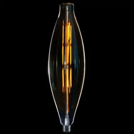 LED Lamp E27 Elips goud-dimbaar 8W-2200K