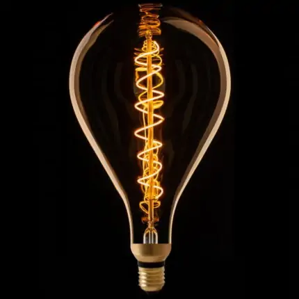 LED Lamp E27 XXL goud-dimbaar 8W-2200K