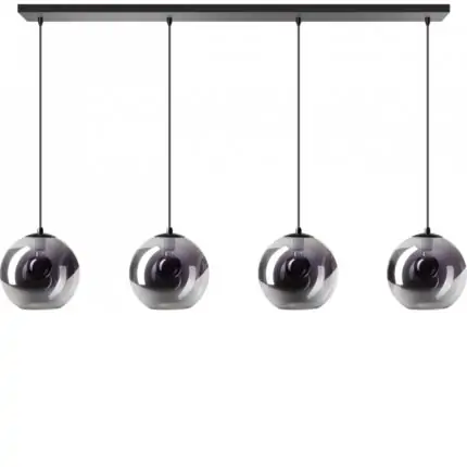 Hanglamp smoke glas Orb balk 4 lichts ETH