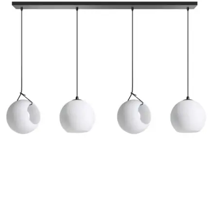Hanglamp opaal glas Orb 4 lichts bal