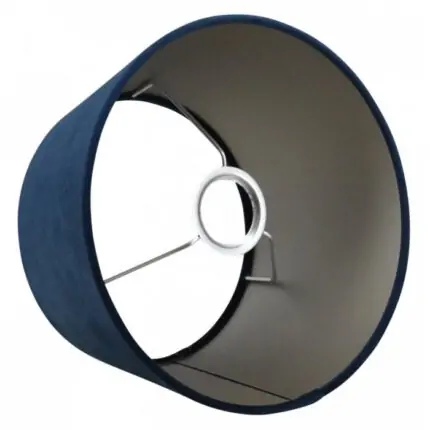 lampenkap blauw fluweel halfhoog alice op taupe