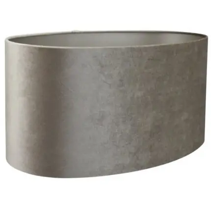 lampenkap taupe fluweel cilinder ovaal fendi