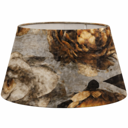 Lampenkap blauw bloemenprint halfhoog Antique rose 8018