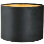 Lampenkap zwart fluweel cilinder ovaal Royal velvet