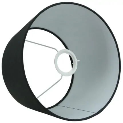 lampenkap zwart linnen halfhoog