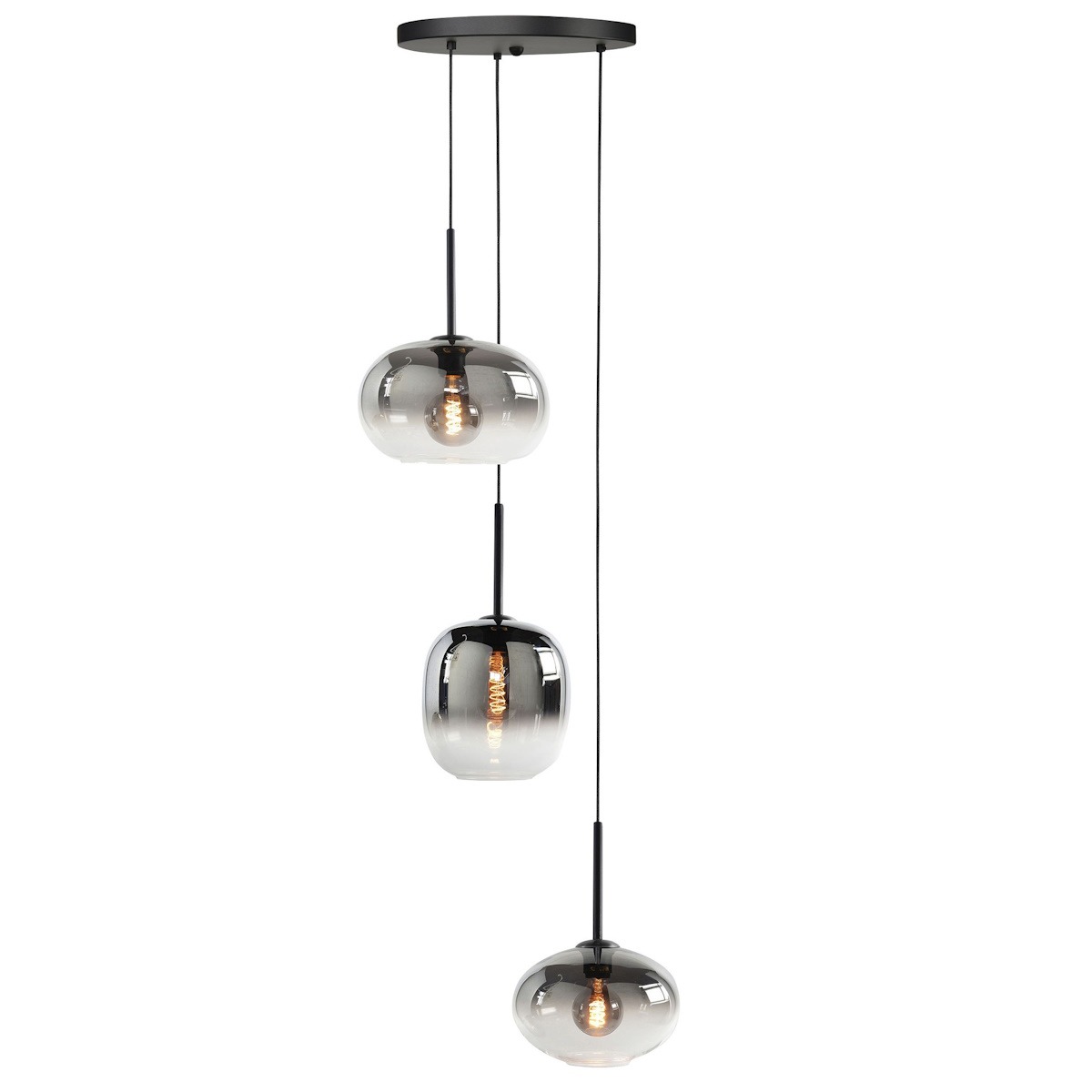 Hanglamp semi smoke Bellini 3 lichts
