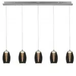 Hanglamp smoke Nebula 5 lichts balk