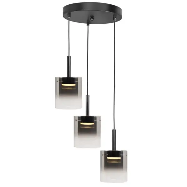 Hanglamp smoke Salerno 3 lichts