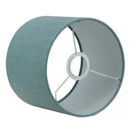 Lampenkap blauw ocean katoen cilinder Linda detail