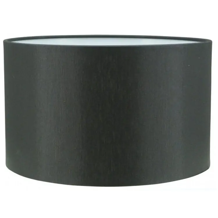 Lampenkap zwart katoen cilinder Chintz 20