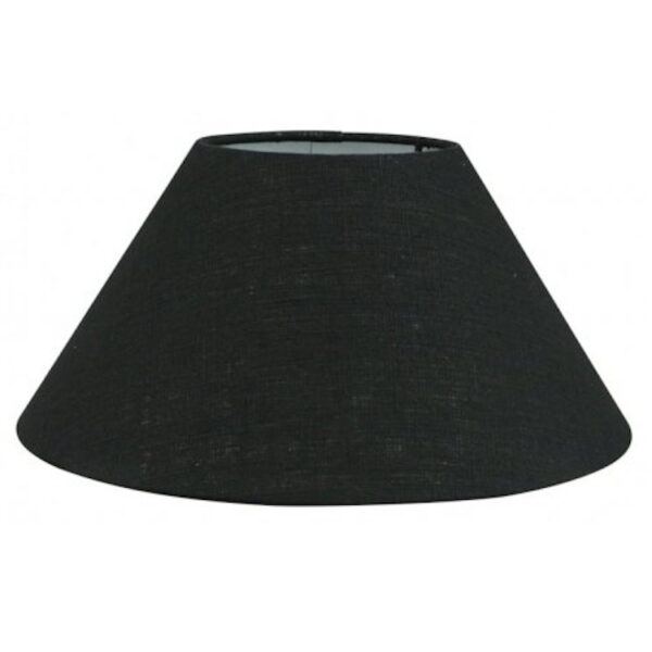 Lampenkap zwart linnen schuin