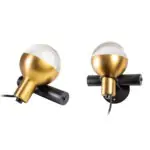 Wandlamp zwart-mat messing Drop H15cm - Afbeelding 2