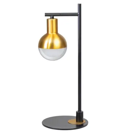 Tafellamp zwart-mat messing Drop H41cm