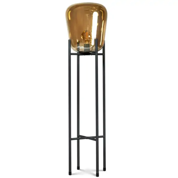 Vloerlamp goud glas Benn H127cm