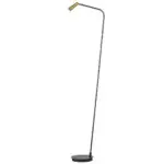 Vloerlamp zwart messing Barry 1 lichts