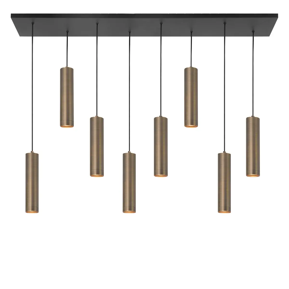 Hanglamp brons Perugia balk 8 lichts