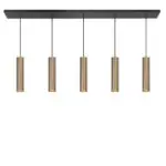 Hanglamp goud Perugia balk 5 lichts