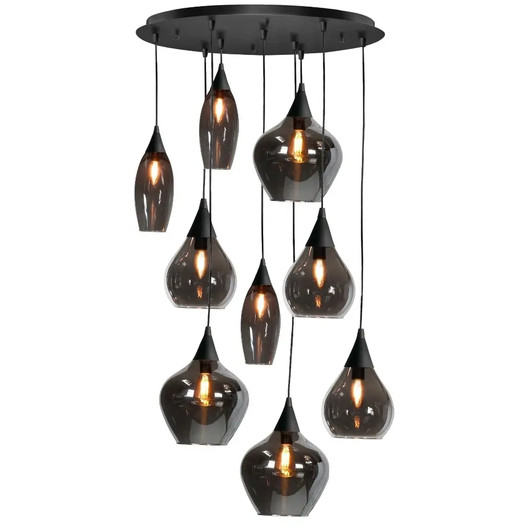 Hanglamp smoke Cambio 9 lichts