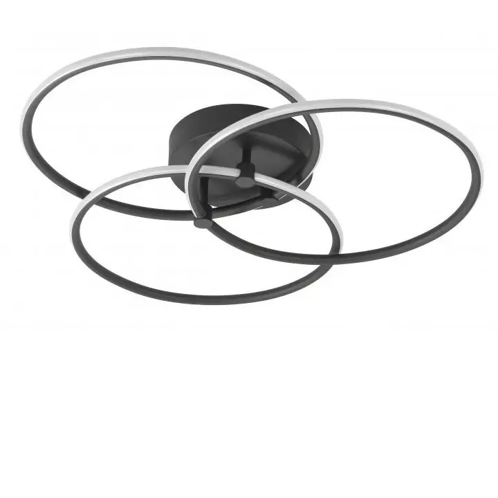 Plafondlamp zwart Circles