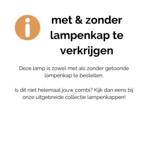 Informatie box armaturen met-zonder lampenkap