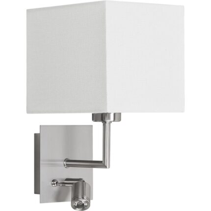 Wandlamp LED staal-créme Hotel