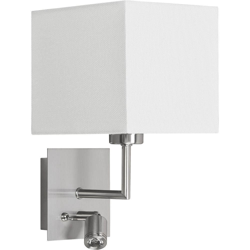 Wandlamp LED staal-créme Hotel