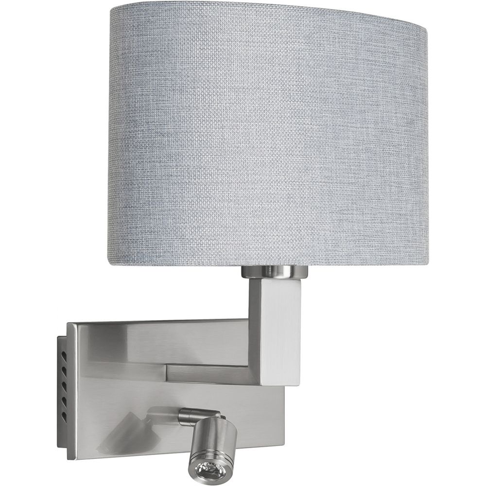 Wandlamp LED staal-grijs New Oval