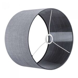 Lampenkap grijs linnen cilinder Oslo detail