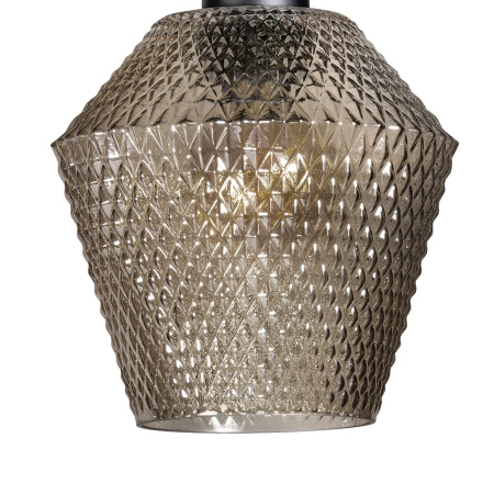 glaskap smoke Bendy ribbel ⌀20cm