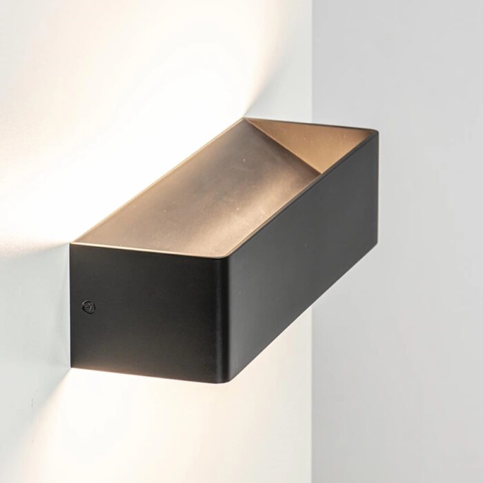 Wandlamp zwart-goud Stretto L30cm - Afbeelding 2