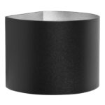 wandlamp zwart-zilver Round L13cm