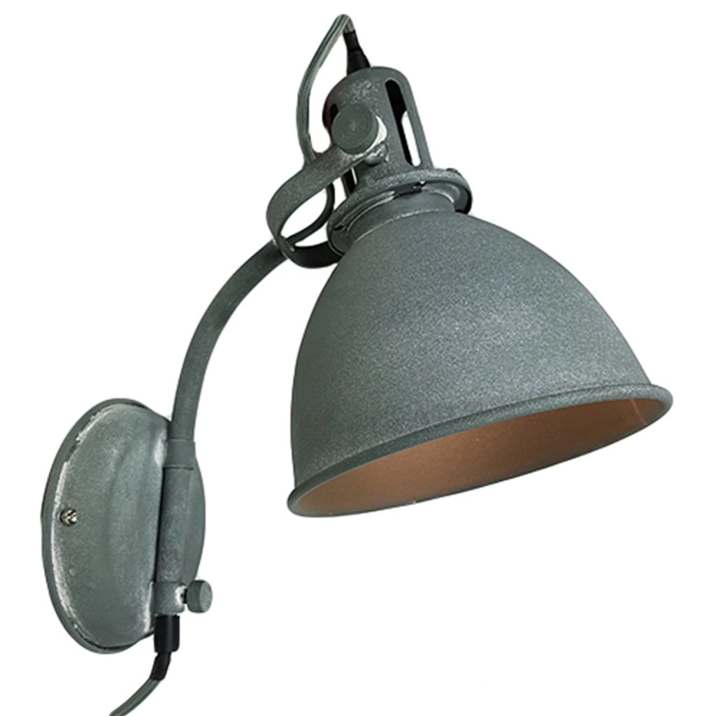 Wandlamp grijs betonlook H33cm detail