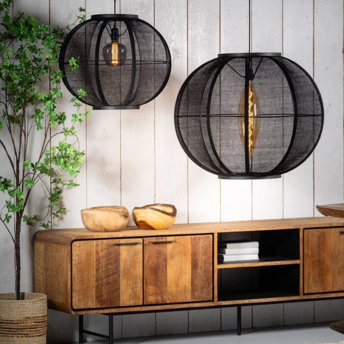 Hanglamp Fabric zwart sfeer