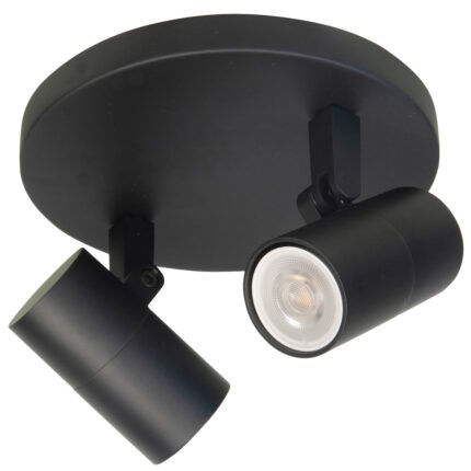 Spot zwart Piccolo 2 lichts