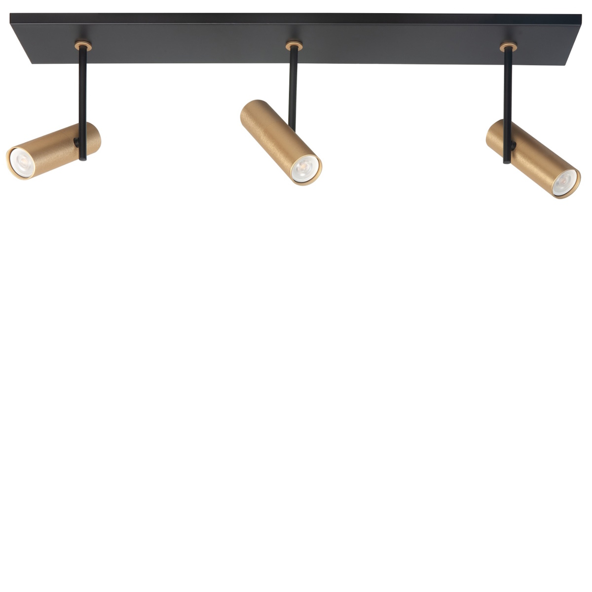 Spot zwart-goud Trend balk 3 lichts