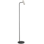 Vloerlamp zwart-nikkel Trend 1 lichts