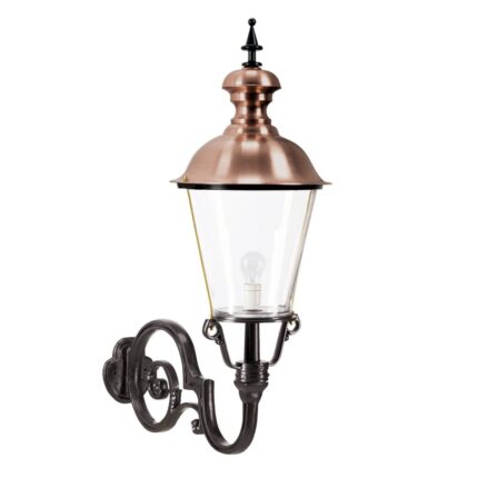 Buitenlamp Amstel zwart-koper H105cm