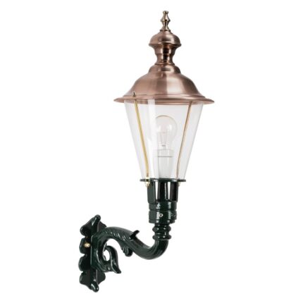 Buitenlamp Schardam groen-koper H63cm