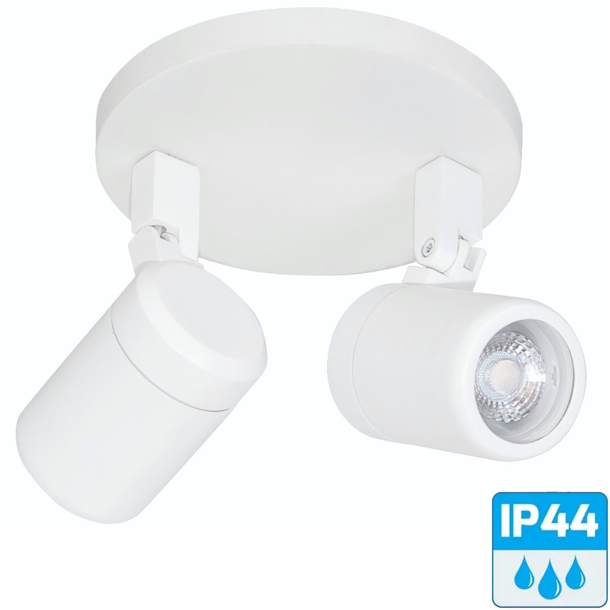 Spot wit Rain IP44 2 lichts