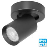Spot zwart Oliver IP44 1 lichts