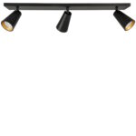 Spot zwart Petunia balk 3 lichts