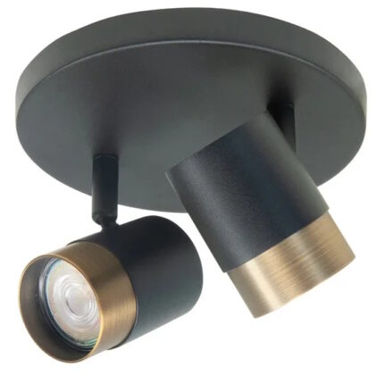 Spot zwart Savona 2 lichts